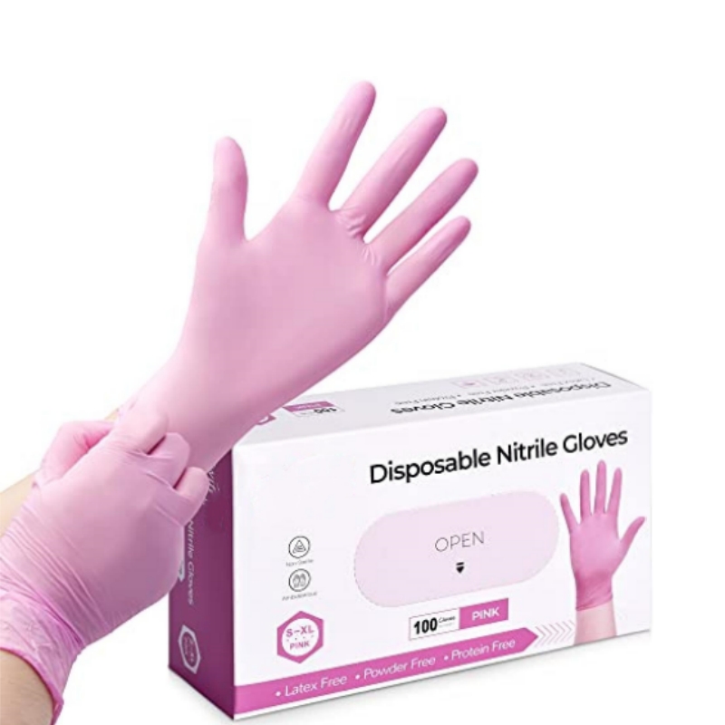 Pink Nitrile Disposable Gloves - Latex Disposable Glove review and price