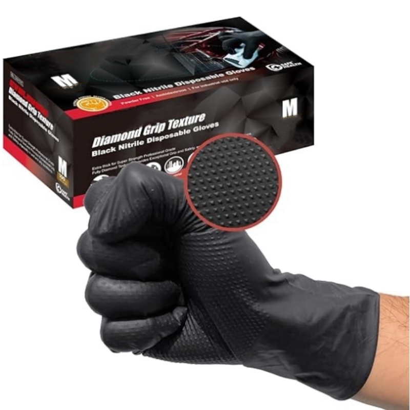 8Mil Heavy Duty Black Nitrile  - Nitrile Mechanic Glove review and price