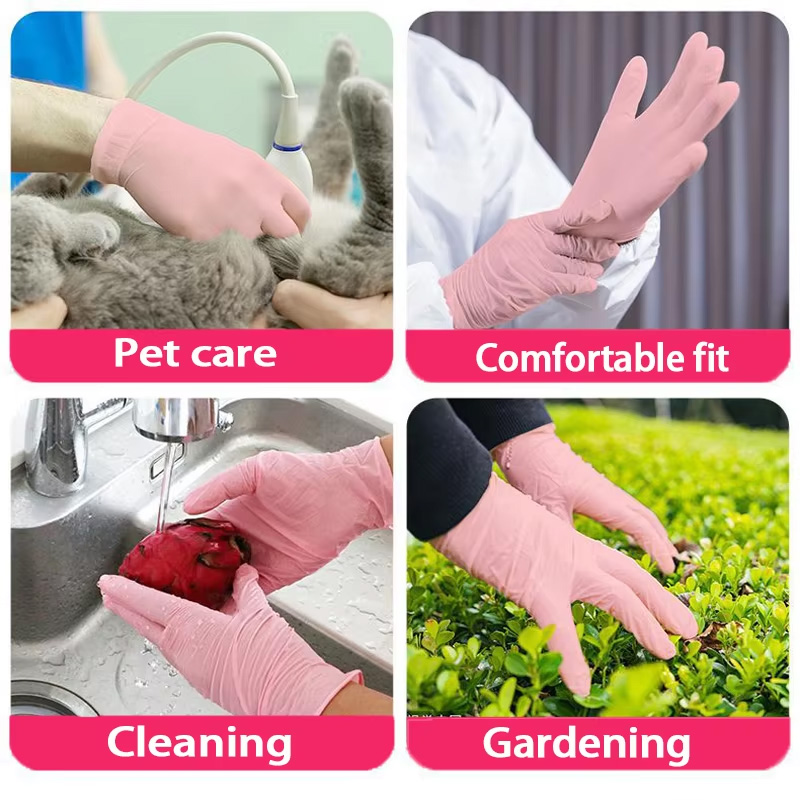 20/50/100/200 Pink Disposable  - Rubber Glove Cleaning review and price