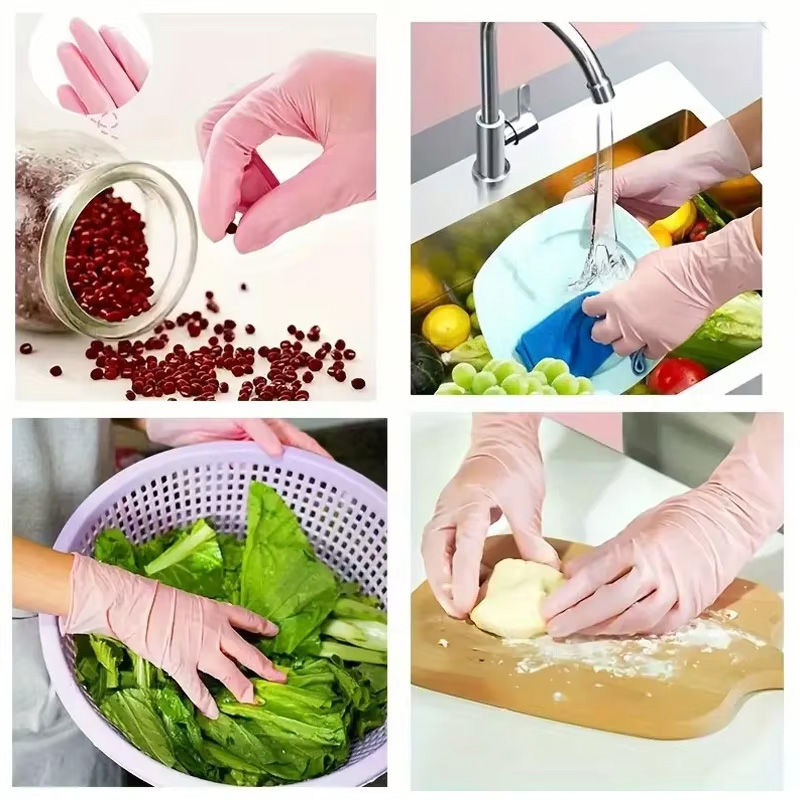 20/50/100/200 Pink Disposable  - Rubber Glove Cleaning review and price